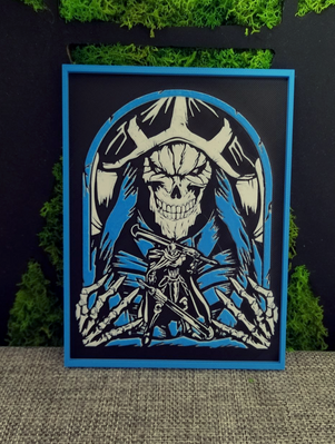 3D картина &ldquo;Ainz Ooal Gown / Айнз Оал Ґоун&rdquo; (Overlord, HueForge декор) 9004 фото